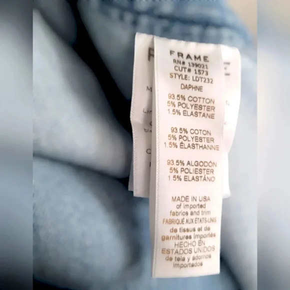 *EUC* FRAME Le Denim Trench Coat, Daphne Sz Medium - Picture 10 of 11